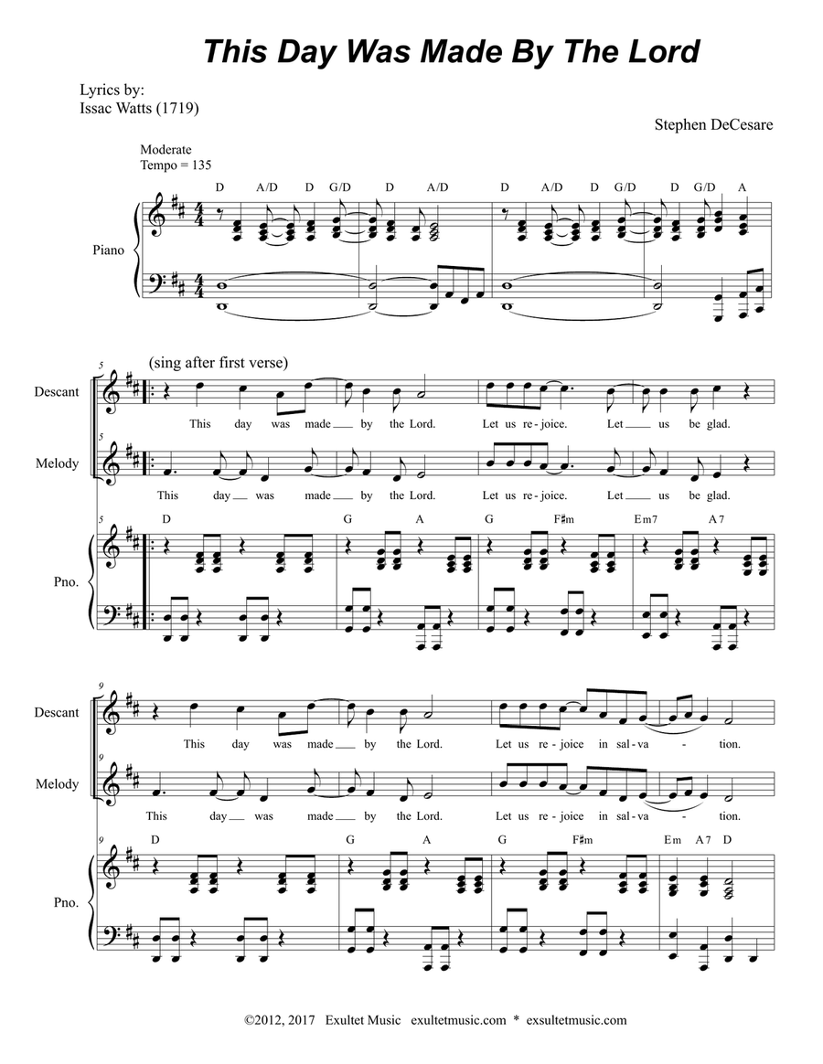 This Day Was Made By The Lord Choir scores gallery preview page 1