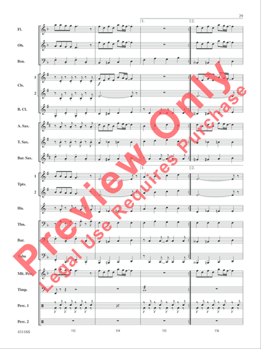 The Best of Leroy Anderson Concert Band scores gallery preview page 30