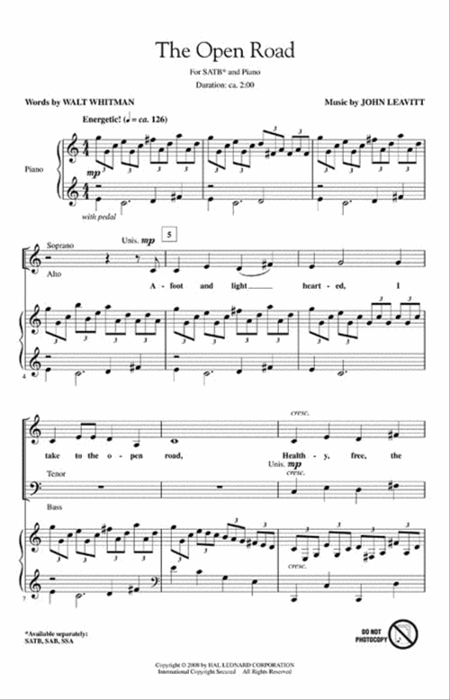 The Open Road 4-Part scores gallery preview page 2