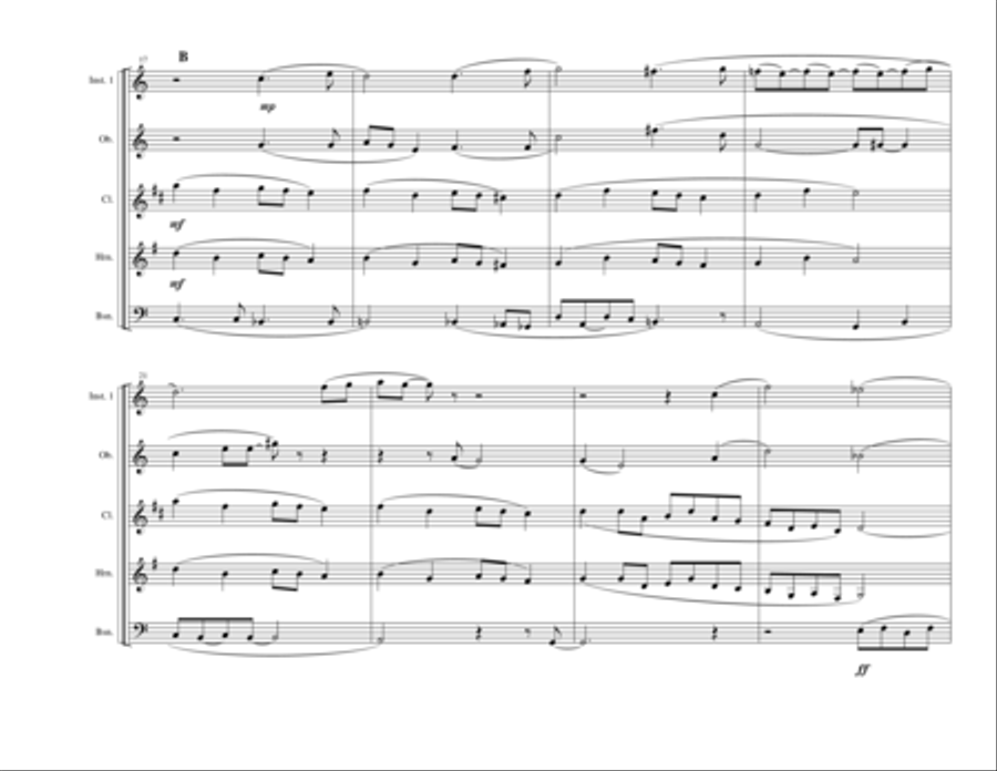 Arkansas Variations Arkansas Variations Woodwind Quintet scores gallery preview page 4
