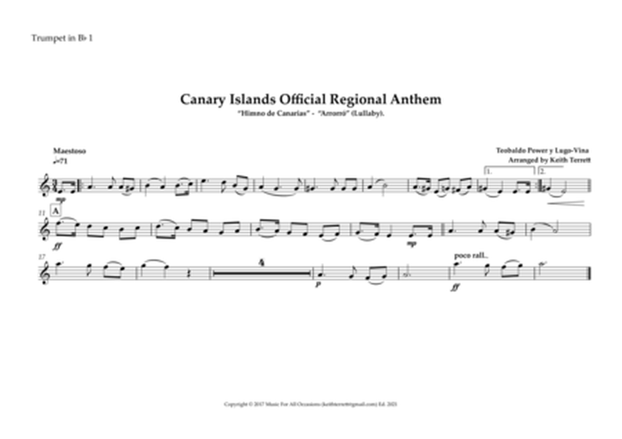 Canary Islands Official Regional Anthem for Brass Quintet & Percussion (MFAO World National Anthem S image number null