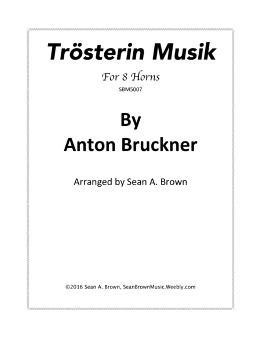 Trösterin Musik for Horn Octet Brass Ensemble scores gallery preview page 1