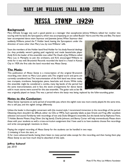 Messa Stomp [Aka Mess A Stomp - 1929 Version] image number null