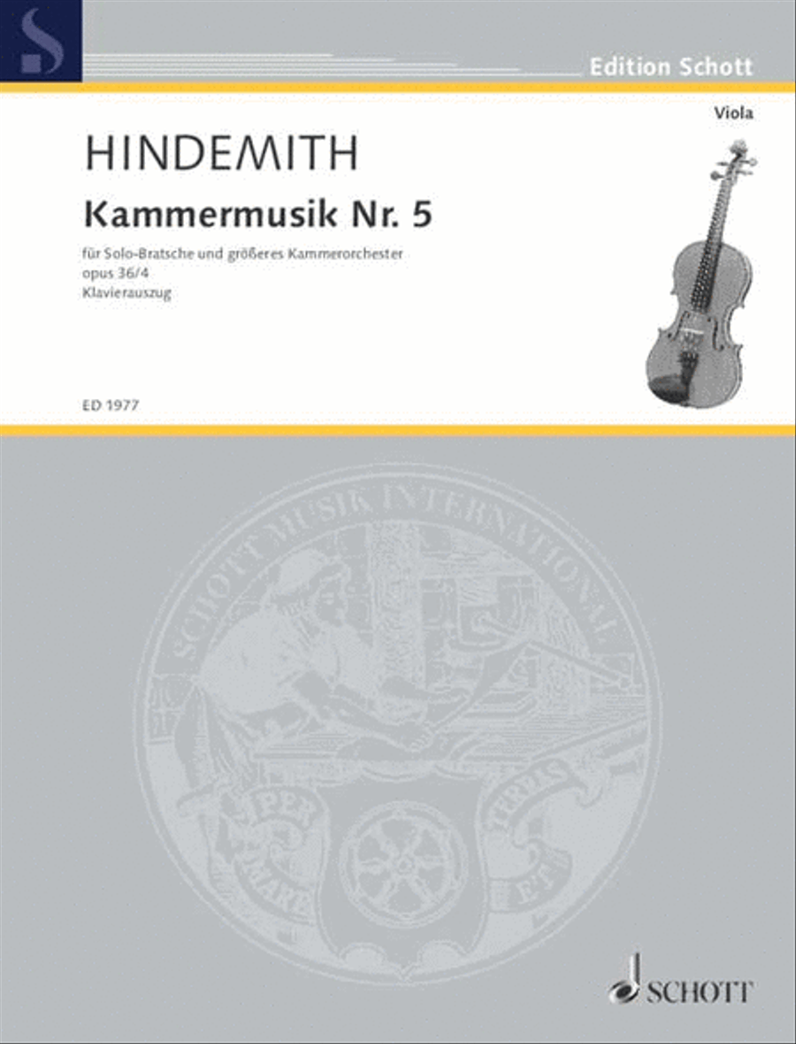 Kammermusik #5 Op. 36, No. 4 Clarinet scores gallery preview page 1