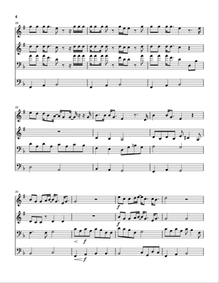Addicted To Romance Brass Quartet scores gallery preview page 5