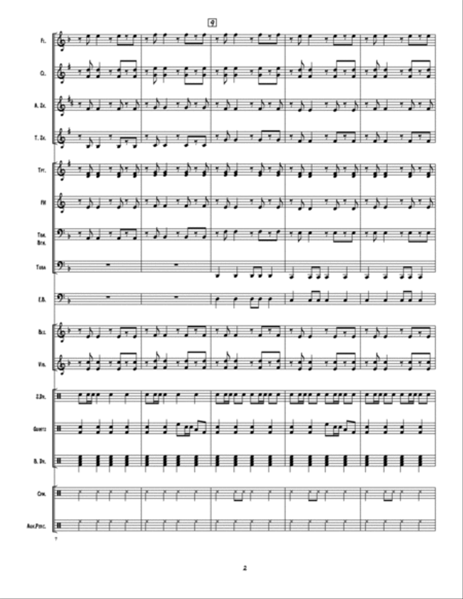 Can't Hold Us Marching Band scores gallery preview page 2