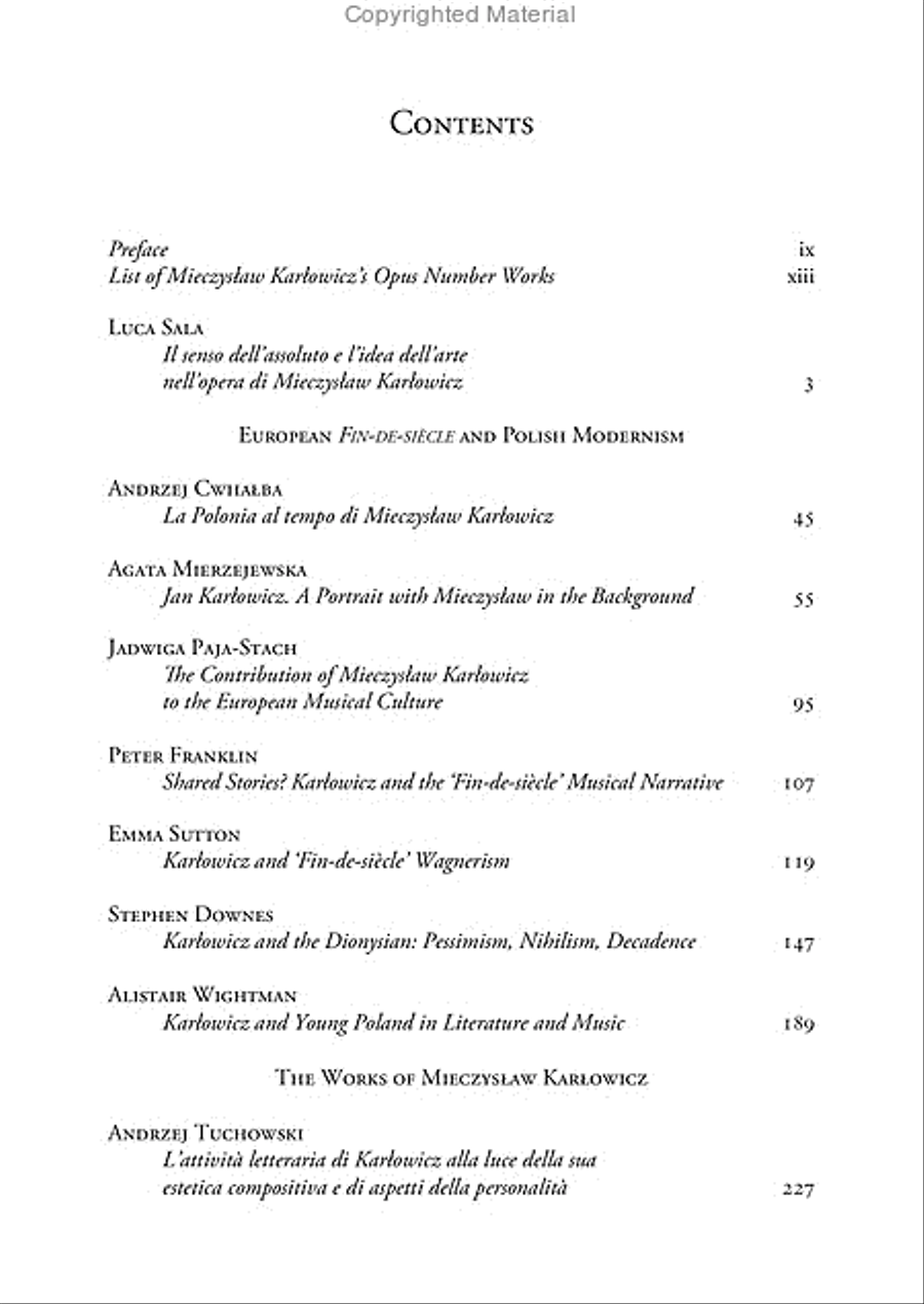 European Fin-de-siècle and Polish Modernism. The Music of Mieczysław Karłowicz School and Community scores gallery preview page 2