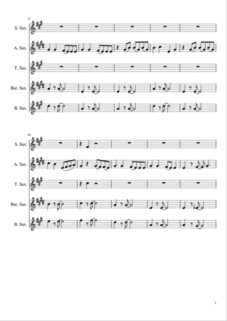 Shrek Shrek Woodwind Quartet scores gallery preview page 5