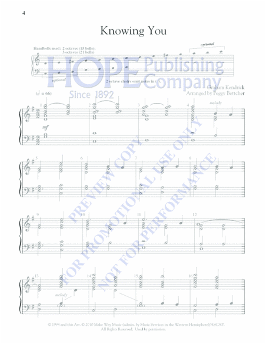 Easy to Ring Praise and Worship 3-Octaves scores gallery preview page 4