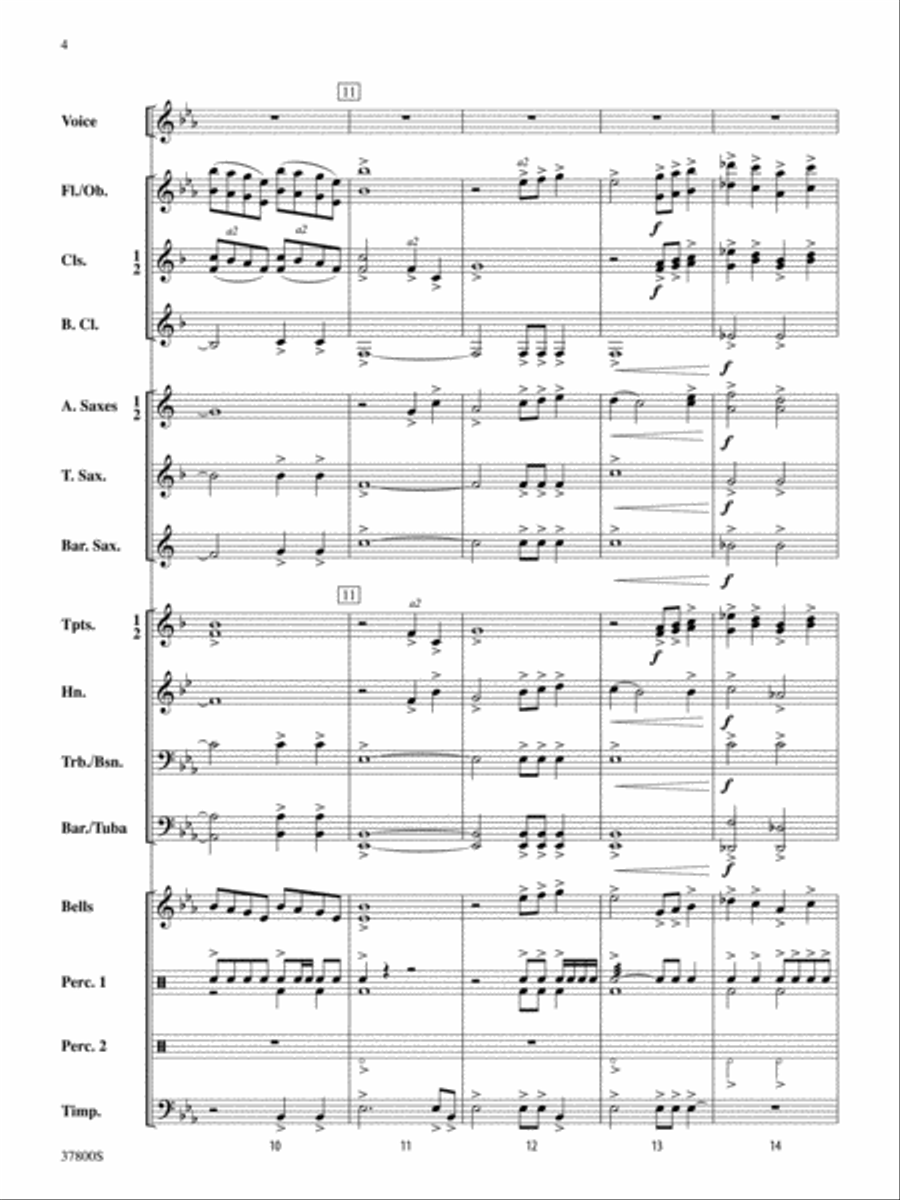 Sussex Anthem: Score Sussex Anthem: Score Concert Band scores gallery preview page 4