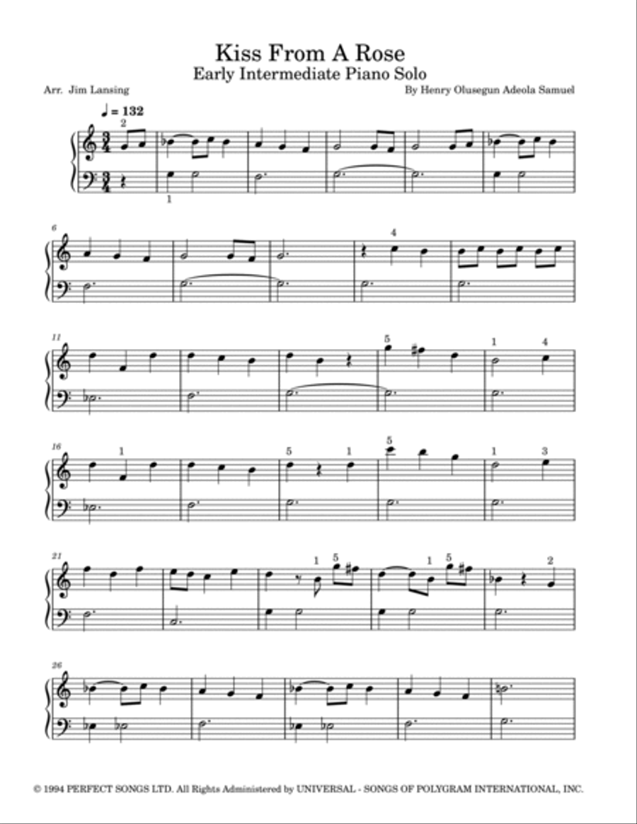 Kiss From A Rose Piano Method scores gallery preview page 2
