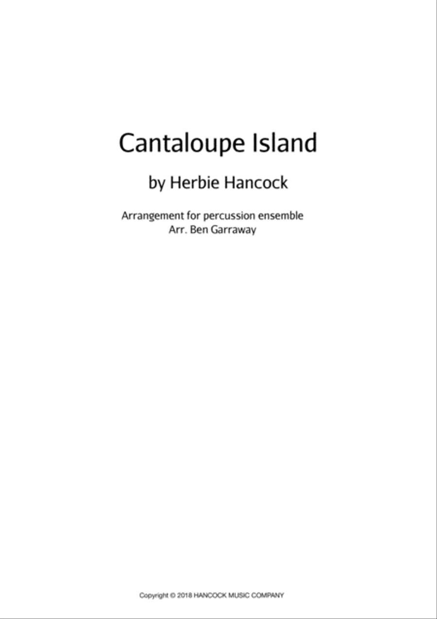 Cantaloupe Island Cantaloupe Island Percussion Ensemble scores gallery preview page 1