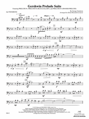 Gershwin Prelude Suite: 2nd Trombone