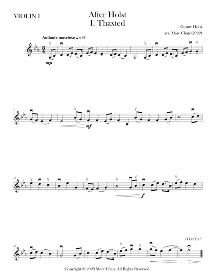 “Jupiter” Hymn, from the Planets (Gustav Holst) for String Quartet and AFTER HOLST (arr. Marc Chan)