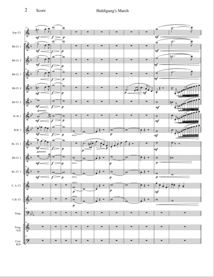 Huldigung's March Huldigung's March Woodwind Ensemble scores gallery preview page 2