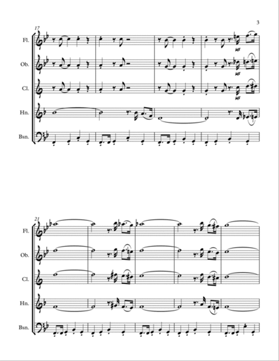 Jitterbug Jump: Wind Quintet Woodwind Quintet scores gallery preview page 3