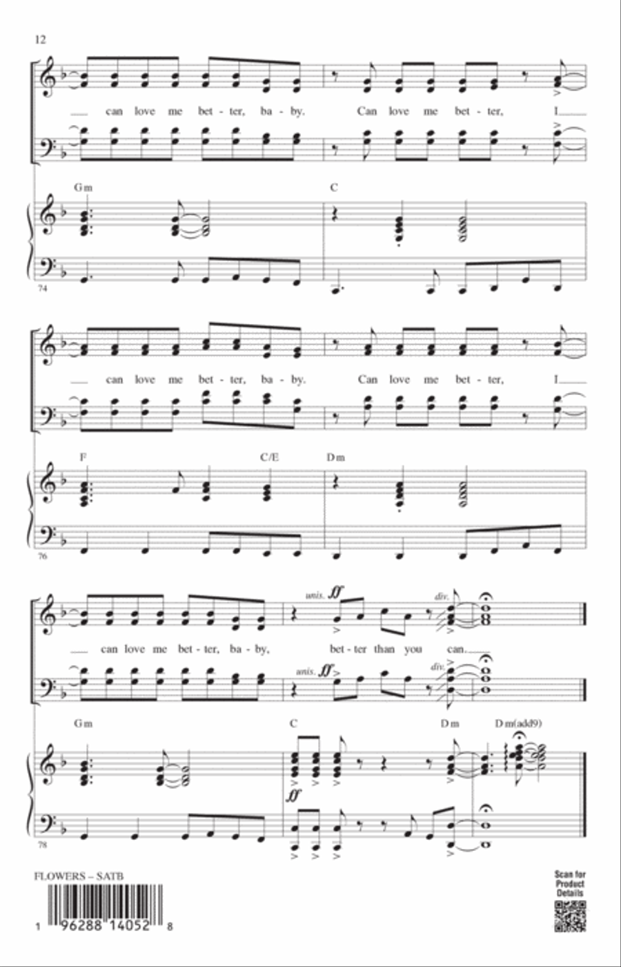 Flowers (arr. Mark Brymer) 4-Part scores gallery preview page 11