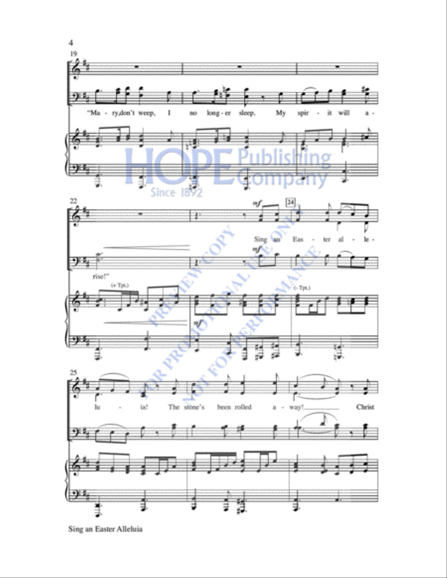 Sing an Easter Alleluia 4-Part scores gallery preview page 5