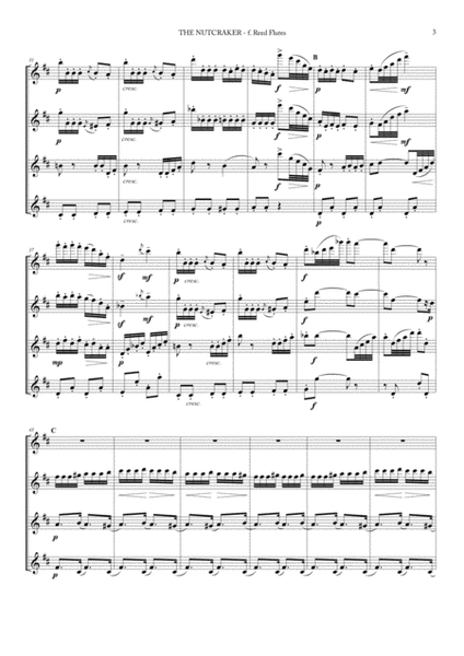 "Reed Flutes" from Nutcracker Suite for Flute Quartet image number null