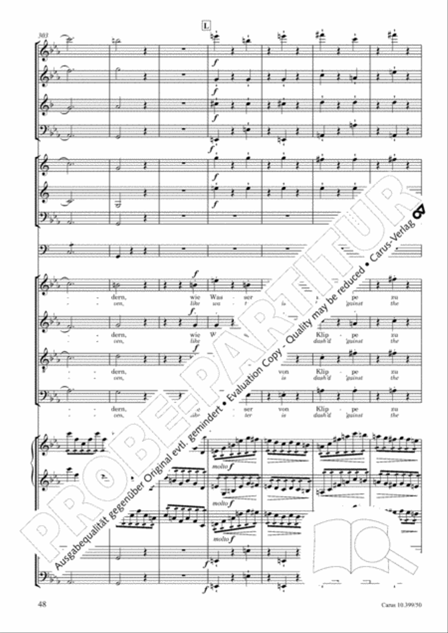 Schicksalslied, Op. 54 Choir scores gallery preview page 49
