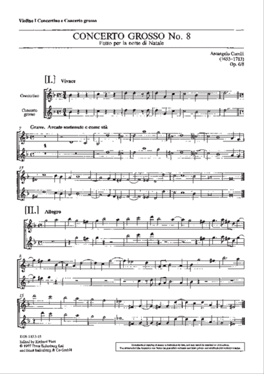 Concerto grosso Op. 6 No. 8 in G minor Part scores gallery preview page 2