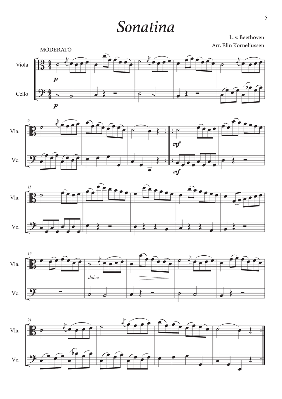 The Viola and Cello Duet Book - 21 Traditional and Classical Melodies for Viola and Cello String Duet scores gallery preview page 5