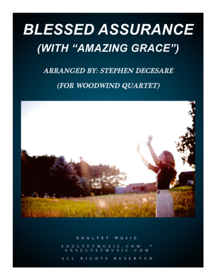 Book cover for Blessed Assurance (with "Amazing Grace") (for Woodwind Quartet and Piano)