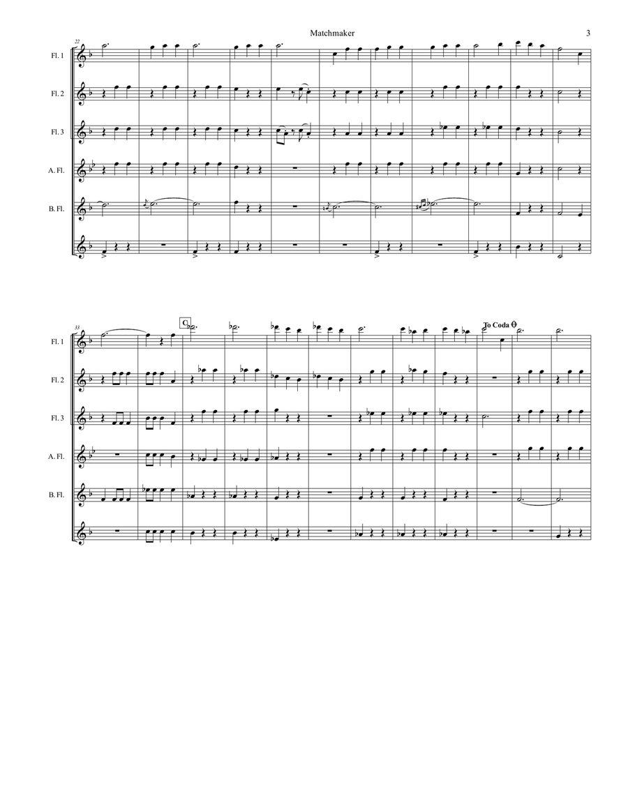 Matchmaker Matchmaker Flute Choir scores gallery preview page 4