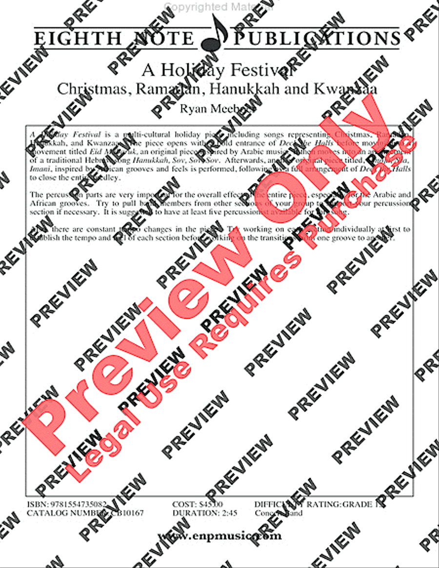 A Holiday Festival A Holiday Festival Concert Band scores gallery preview page 3