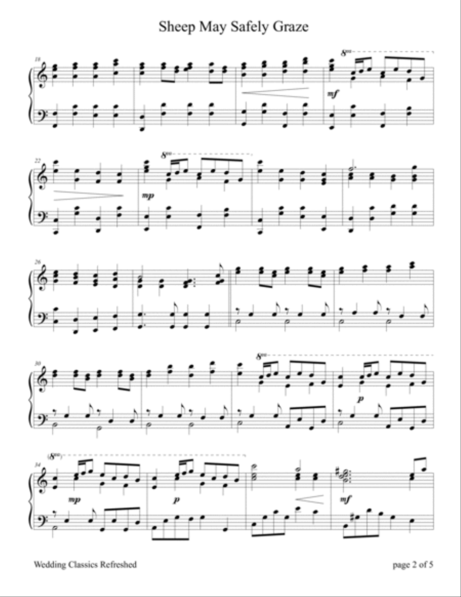 Sheep May Safely Graze Piano Solo scores gallery preview page 3