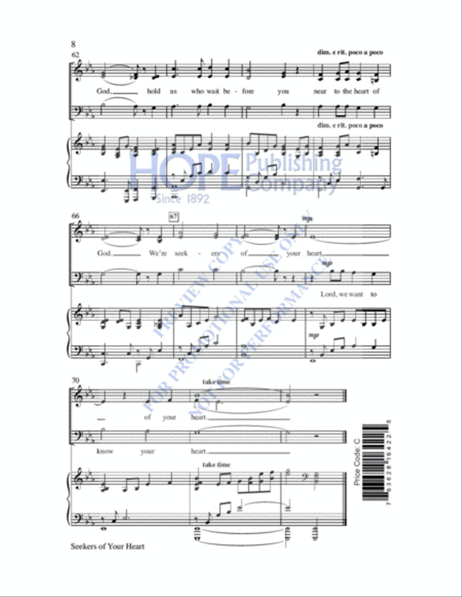Seekers of Your Heart Choir scores gallery preview page 9
