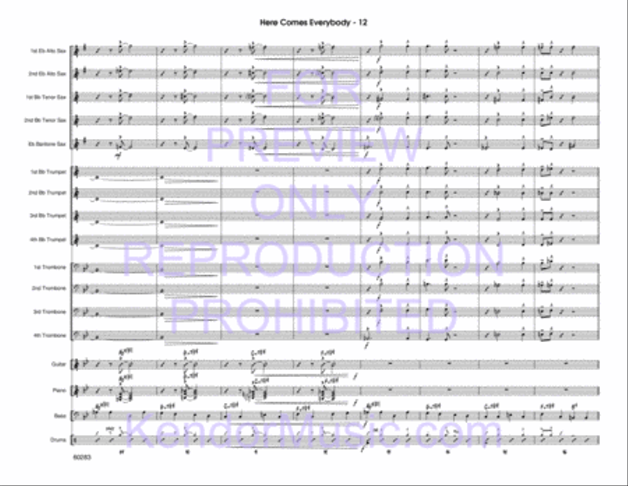 Here Comes Everybody Jazz Ensemble scores gallery preview page 13