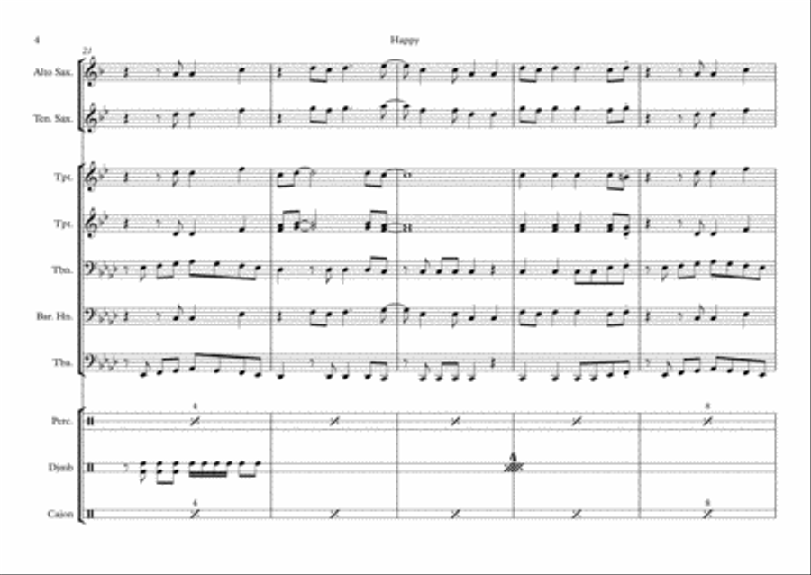 Happy Happy Jazz Ensemble scores gallery preview page 4