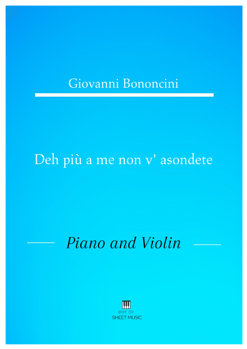 Giovanni Bononcini - Deh pi a me non v_asondete (Piano and Violin) image number null