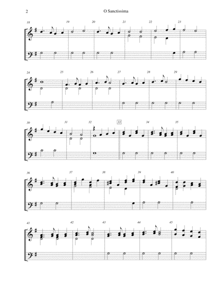 O Sanctissima (Oh, How Joyfully) - for 2-octave handbell choir image number null