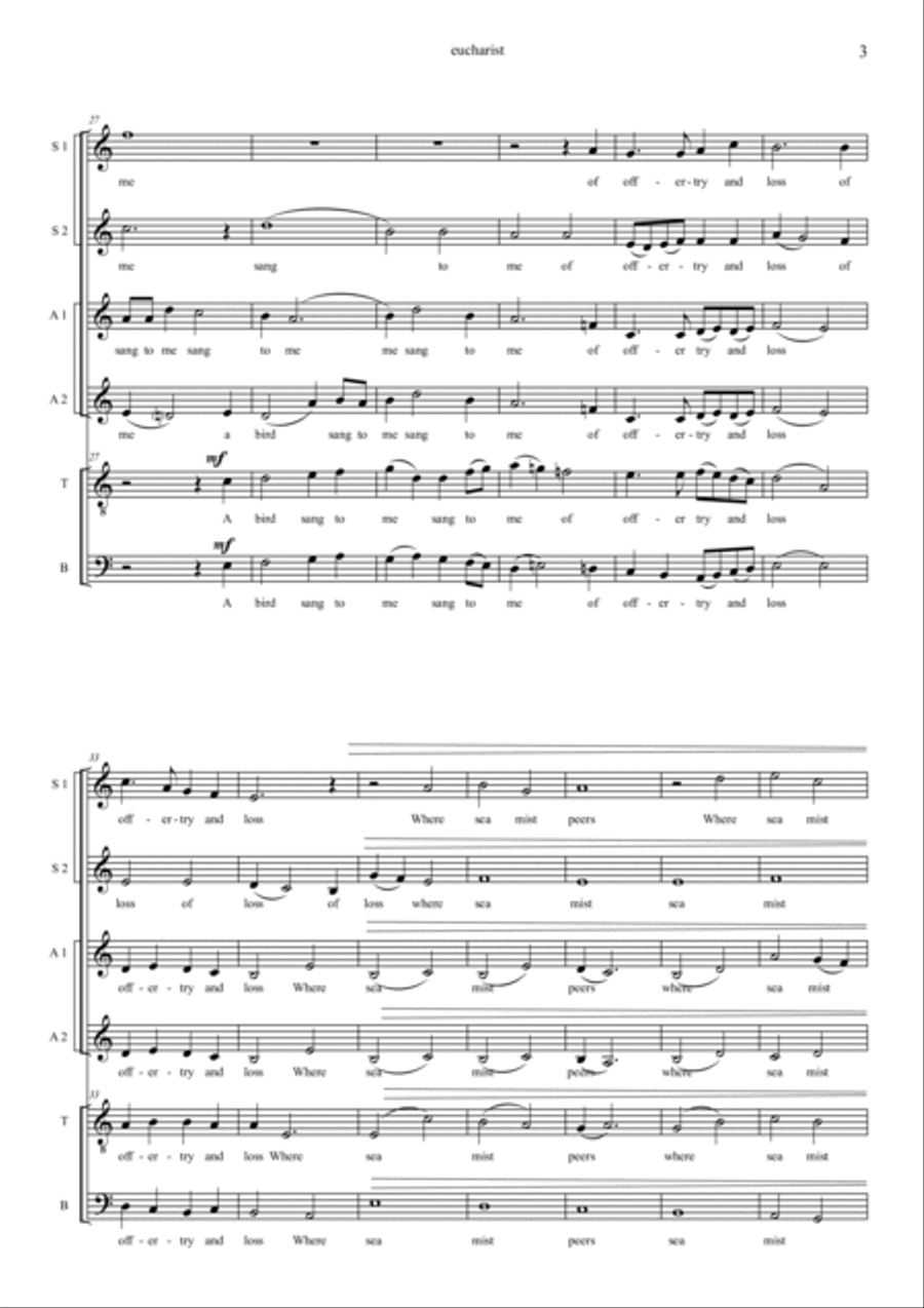 Eucharist Eucharist Divisi scores gallery preview page 3