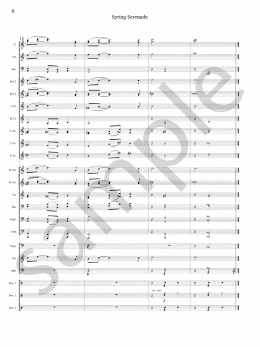 Spring Serenade Concert Band scores gallery preview page 7
