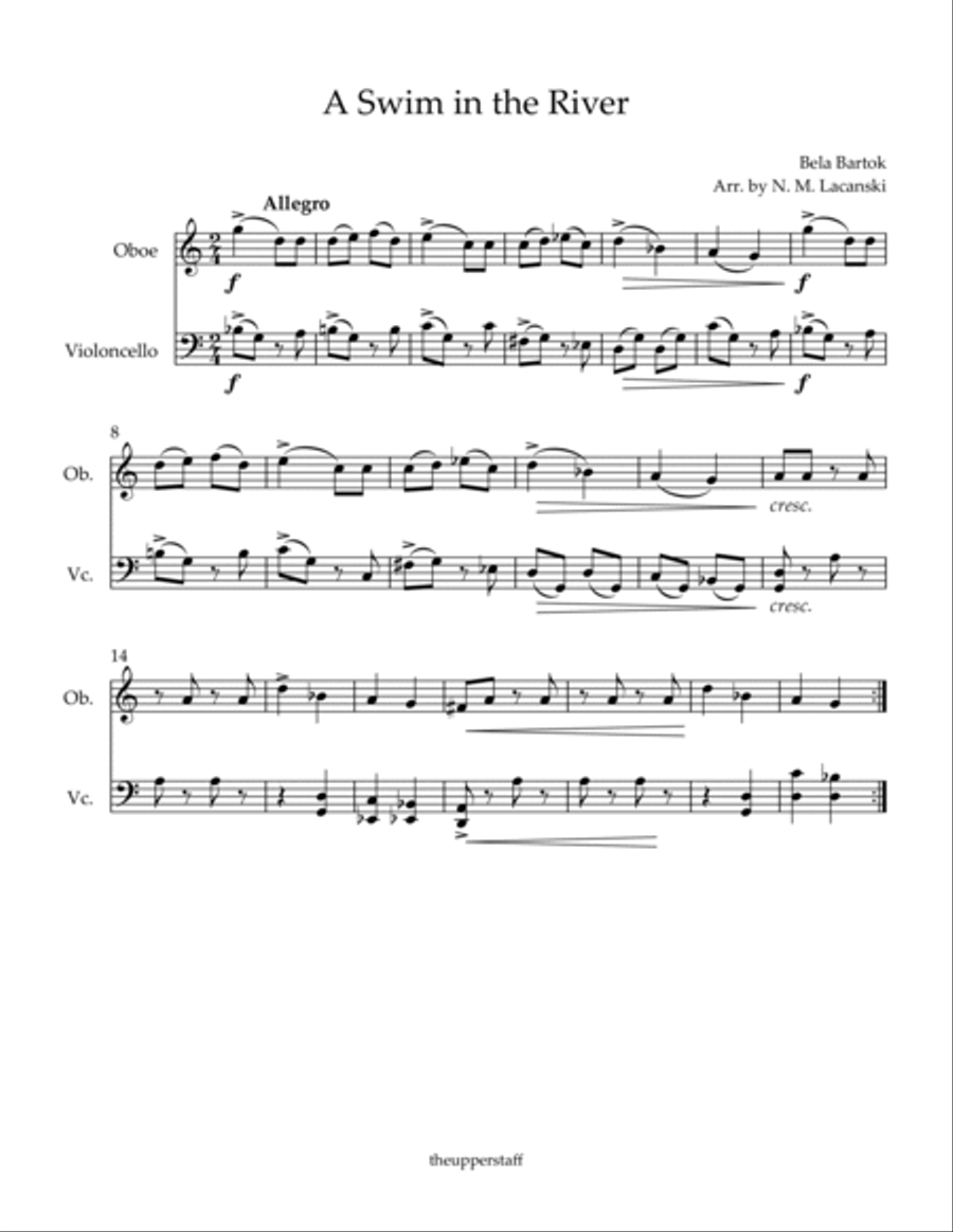 A Swim in the River Oboe scores gallery preview page 2