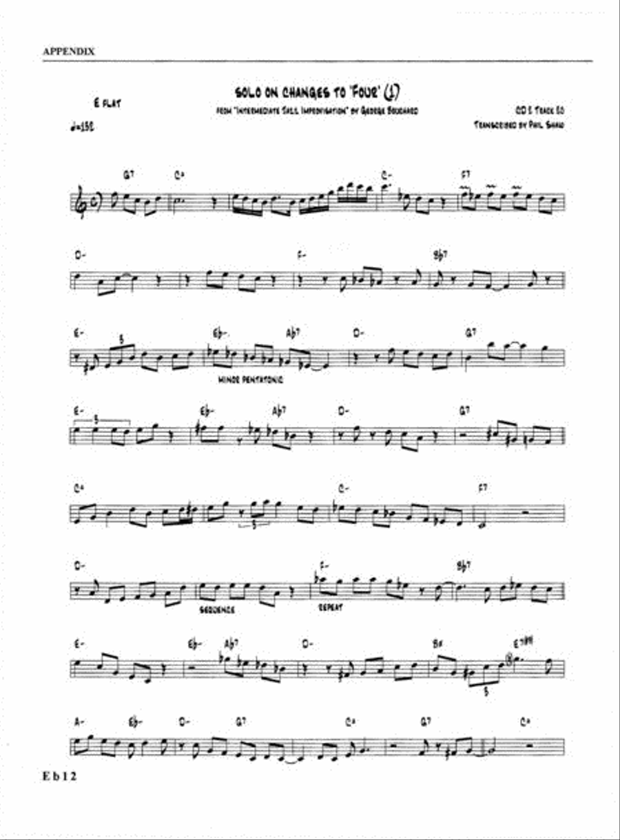 Intermediate Jazz Improvisation Voice scores gallery preview page 6