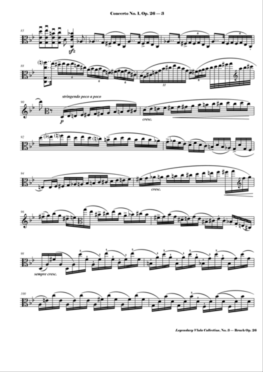 Bruch - Viola Concerto No. 1, Op. 26 - Legendary Viola Collecton - No. 3 Viola Solo scores gallery preview page 4