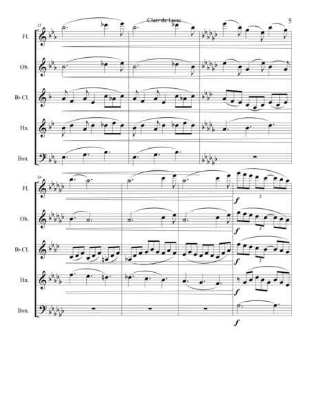 Clair de Lune for Woodwind Quintet image number null