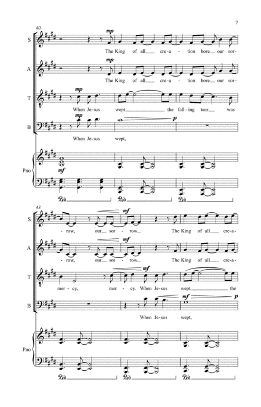 When Jesus Wept 4-Part scores gallery preview page 6