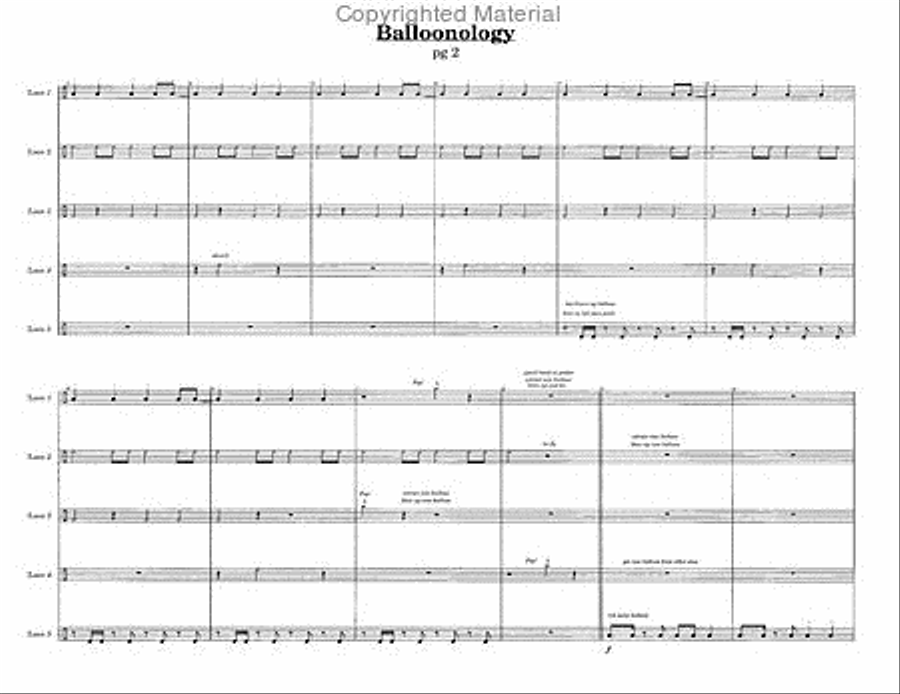 Balloonology Balloonology Percussion Ensemble scores gallery preview page 4