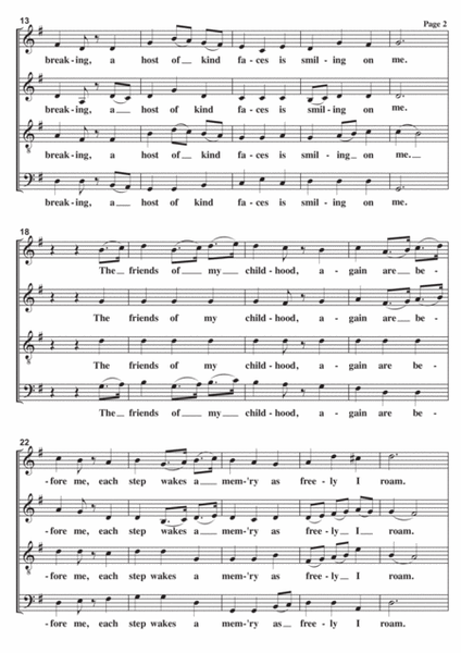 The Ash Grove A Cappella SATB image number null
