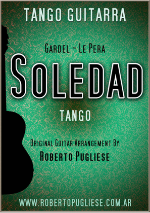 Book cover for Soledad - tango guitar (Gardel - Le Pera)