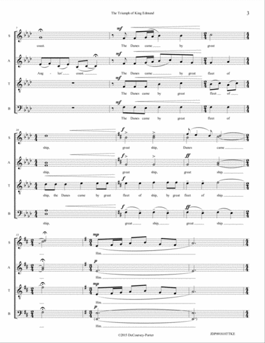 The Triumph of King Edmund 4-Part scores gallery preview page 3