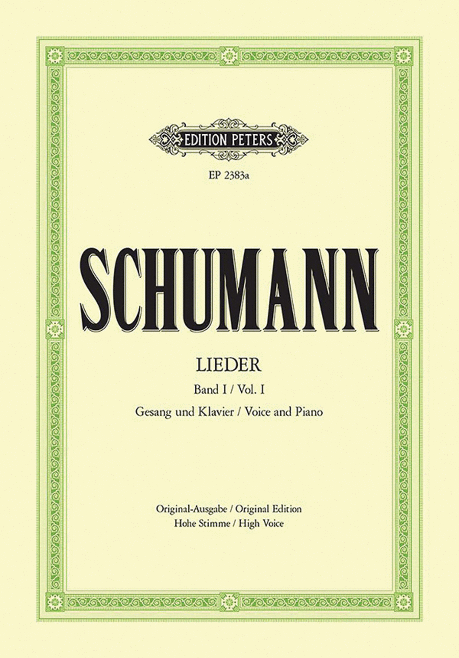 Lieder (Songs) - Volume 1 (Original Edition for High Voice) High Voice scores gallery preview page 1