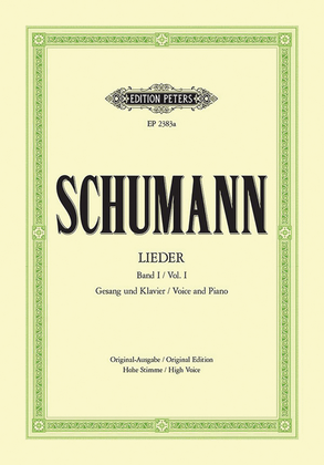 Book cover for Lieder (Songs) - Volume 1 (Original Edition for High Voice)