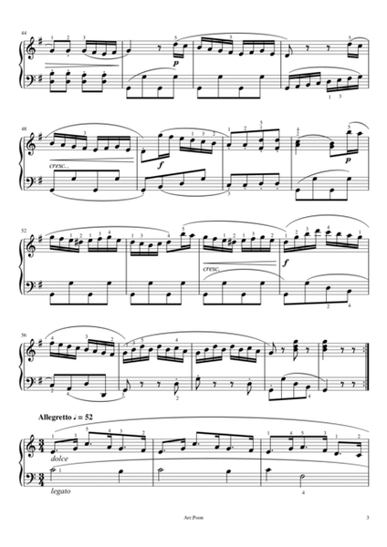 Clementi - 6 Piano Sonatina in G Major, Op.36 No.2 - For Piano Solo Original With Fingered image number null