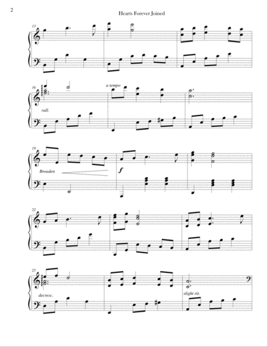 Wedding Song: Hearts Forever Joined Piano Solo scores gallery preview page 2
